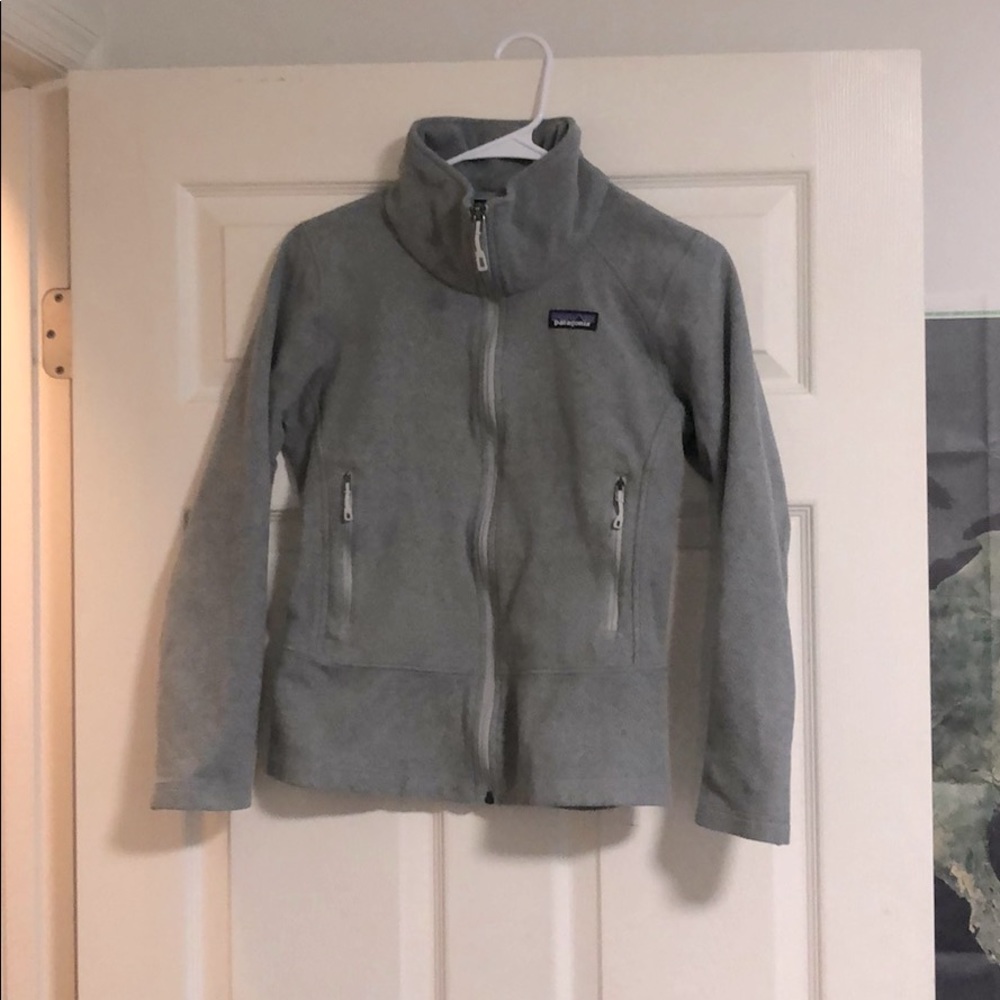 Patagonia gray zip up jacket